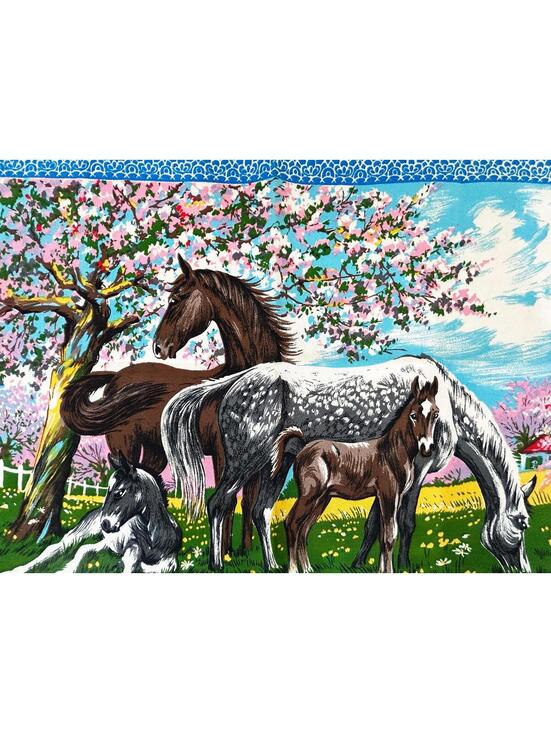 Other - 1970 Horses Calendar Tea Towel    Kitchen Decor